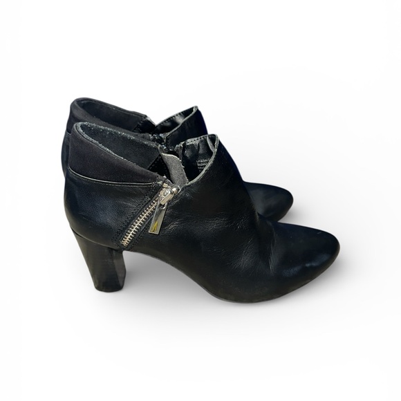 Alfani Black Ankle Booties with  double Zipper Detail - Picture 2 of 12
